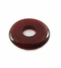 Red donut horn pendant 20mm