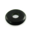 Black horn donut pendant 20mm
