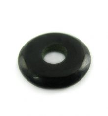 Black horn donut pendant 20mm
