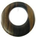 Tiger ebony wood off center donut 45mm