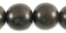 Black ebony wood 20mm round bead