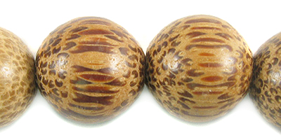 Palmwood 15mm round beads