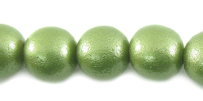 Whitewood round 10mm painted metallic green