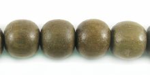 Gray wood round 10mm beads