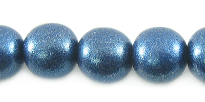 Whitewood round 10mm painted metallic blue