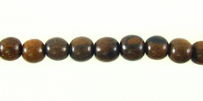 Tiger ebony wood beads 5mm round