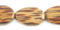 Flat teardrop palmwood beads 12mm