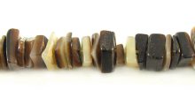 Crazycut brownlip shell beads