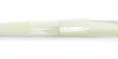 Mother of pearl square tube beads 10mm