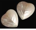 Silver mouth heart shape bead