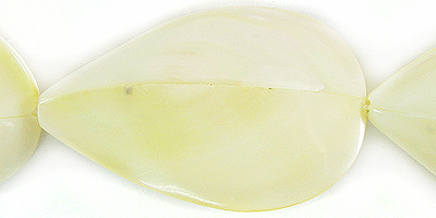 Green shell pearshape 4-sided bead