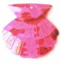 Large seashell pink spotted wholesale pendant