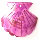 Large seashell purple wholesale pendant