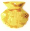 large seashell yellow spotted wholesale pendant