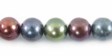 Potato Pearls Mixed Blue Green Brown 8mm