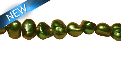 pearl nugget moss green 6-8mm wholesale beads