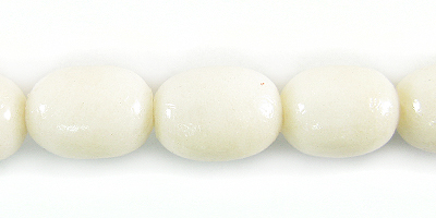 White limestone coral 11x8mm oval