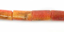Apple coral limestone tube 12x7mm