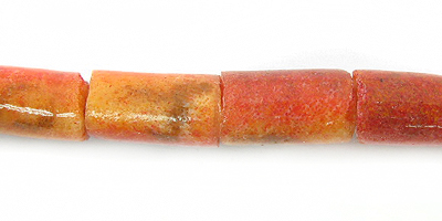 Apple coral limestone tube 12x7mm