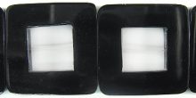 Black horn 32x32mm square w/ 15mm center hole