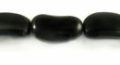 Black horn bean shape beads 12x20mm