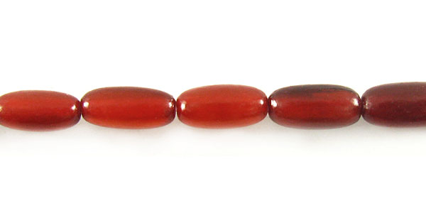 Red horn rice beads 4mmx8mm