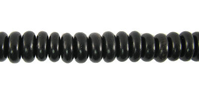 Black horn pukalet beads 7mm