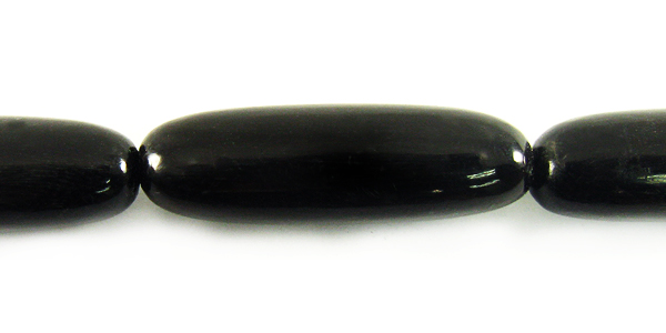 Black horn oval beads 8mm