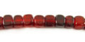 Red horn dice beads 7mm
