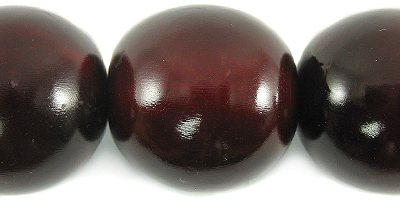 Red horn round bead 25mm
