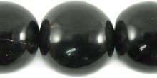 Black horn round bead 25mm