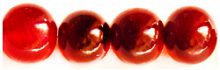 Red horn round bead 12mm