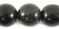 Black horn round bead 15mm