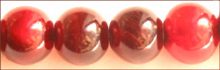 Red horn round bead 10mm
