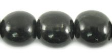 Black horn round bead 12mm