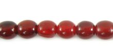 Red horn round bead 6mm