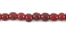Red horn round bead 4mm