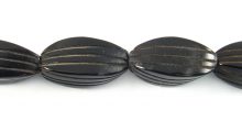 Black horn twist carved wholesale beads