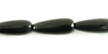 Black horn bead teardrops 15x6 drilled top to bottom