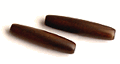 Burnt horn hairpipe 1 inch long drilled brownish