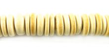 Coconut shell beads wheels 10mm bleached white