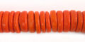 Coconut shell beads wheels 10mm dyed orange