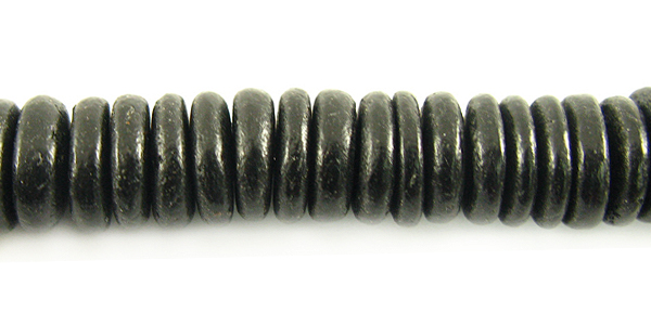 Coconut shell beads wheels 10mm dyed black