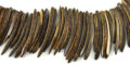 Natural brown coconut shell stick 10x50mm