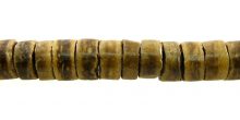 Coconut shell beads heishi 6-7mm tiger