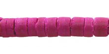 coconut shell heishi 6-7mm dyed pink