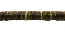 Coconut shell heishi 6-7mm natural brown