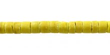 Coconut shell heishi 4-5mm dyed yellow