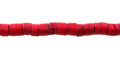 Coconut shell heishi 4-5mm dyed red