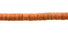 Coconut shell heishi 4-5mm dyed coral